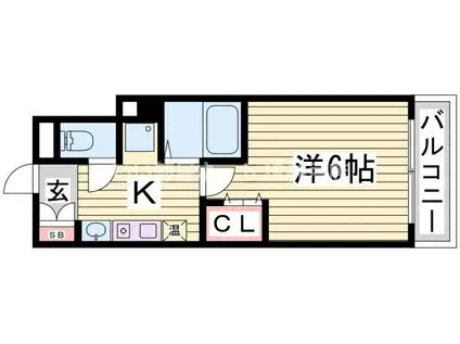 SANKOウィズダムスクウェア(1K/10階)の間取り写真