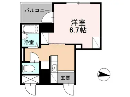 ユニヴェール(1K/5階)の間取り写真