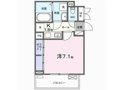 JADA HOUSE桜井(1K/3階)の間取り写真