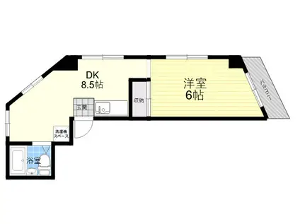 都営新宿線 大江戸線 森下駅 駅近 1DK(1DK/3階)の間取り写真