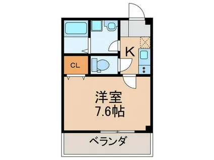 KORE・YIELD神戸北(1K/3階)の間取り写真