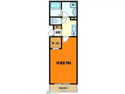 メゾン PALS-K(1K/3階)の間取り写真