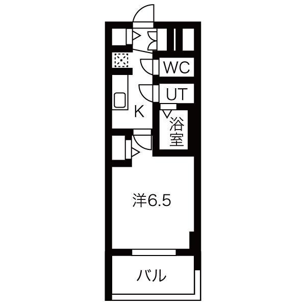 ファステートNAGOYA今池バレンシア(1K/4階)の間取り写真