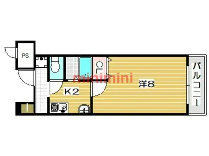 エクサンプロヴァンス(1K/3階)の間取り写真