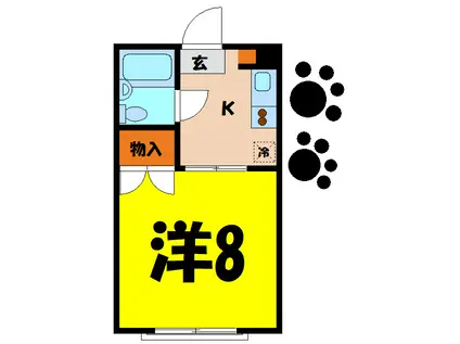 石塚マンション(1K/2階)の間取り写真