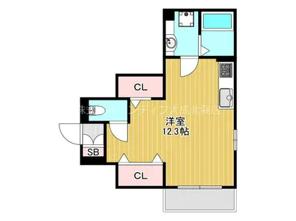 マルベリーガーデン(ワンルーム/2階)の間取り写真