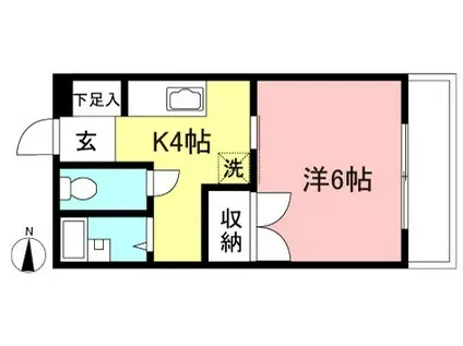 千代田館新館(1K/1階)の間取り写真