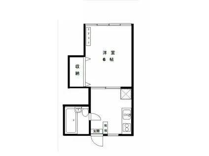 アステージTO/YU(1K/2階)の間取り写真