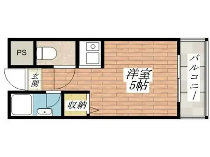 ラポール37(ワンルーム/4階)の間取り写真