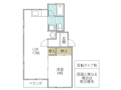 あさひコーポ B(1LDK/2階)の間取り写真