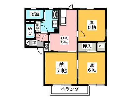 APPEARS(3DK/2階)の間取り写真