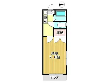 ロアフラット(1K/2階)の間取り写真