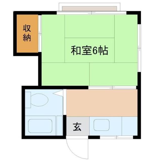めじろ荘(1K/2階)の間取り写真