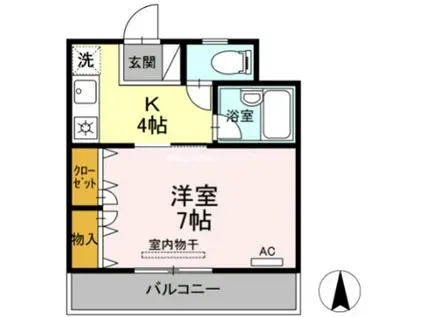 ルミナスコート(1K/3階)の間取り写真