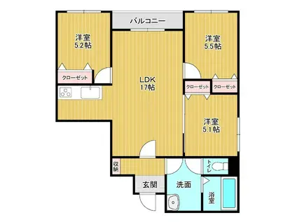 ファレノプシス(3LDK/2階)の間取り写真