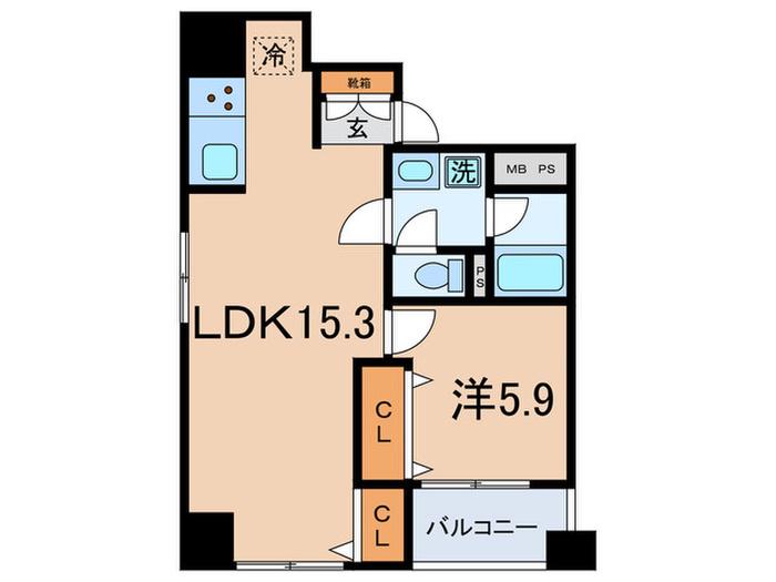 レジデンス南大塚スクエア(1LDK/7階)の間取り写真