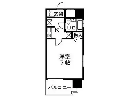 ダイアパレス博多駅南(1K/4階)の間取り写真