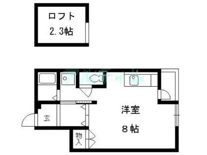 CASA MIA(1SK/1階)の間取り写真