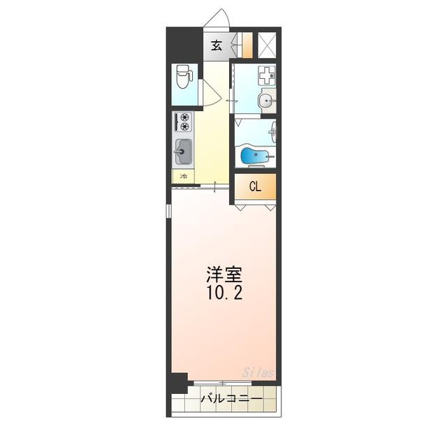 TKアンバーコート深井(1K/2階)の間取り写真