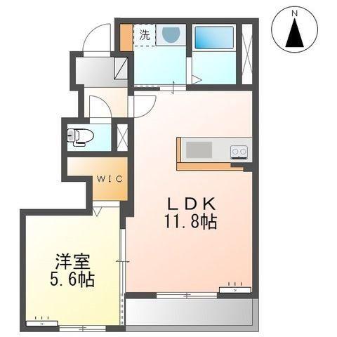 LONGRIVER四郎丸(1LDK/1階)の間取り写真