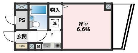 ホーユウコンフォルト京急田浦(1K/2階)の間取り写真