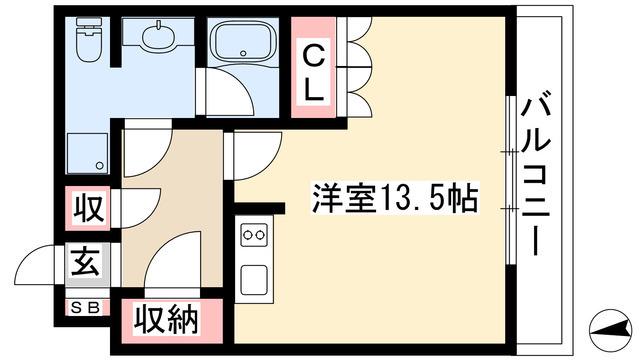千種タワーヒルズ(1K/6階)の間取り写真
