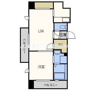 ルグラン弐番館(1LDK/3階)の間取り写真