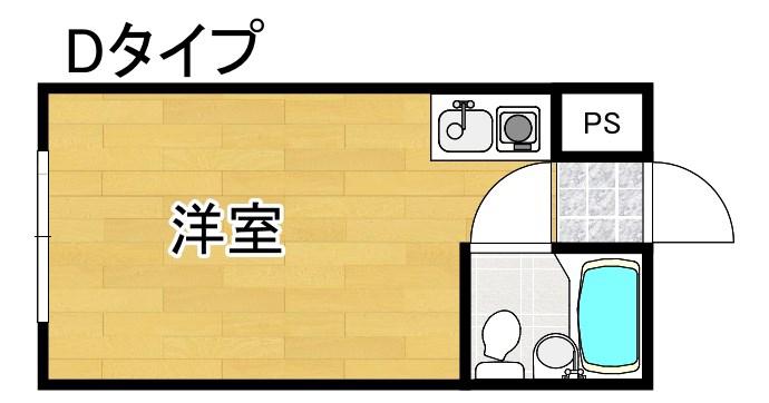 マンション アイリス(ワンルーム/4階)の間取り写真