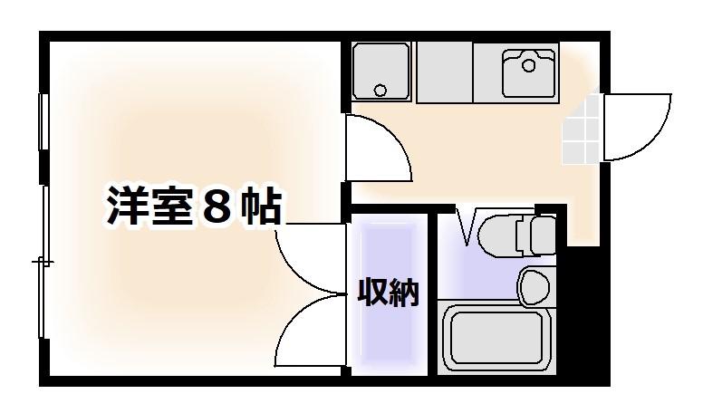グランビルド阿倍野(1K/1階)の間取り写真
