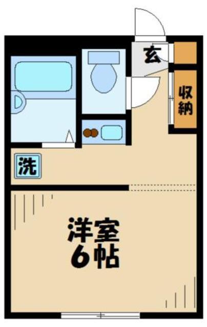 レオパレスサンフラワー(1K/1階)の間取り写真