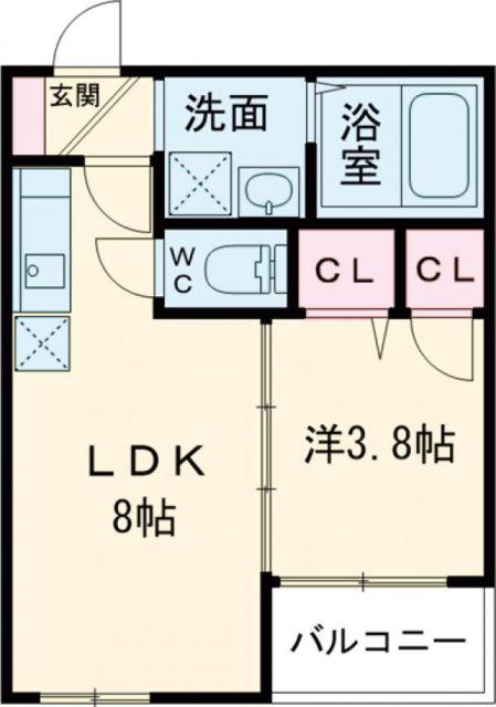 F ASECIA AVANCE(1LDK/1階)の間取り写真