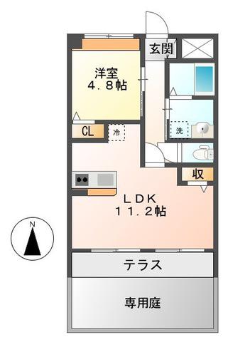 プランドール ステージ(1LDK/2階)の間取り写真