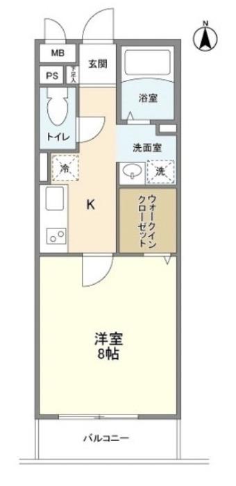 エコステージ王子神谷(1K/2階)の間取り写真