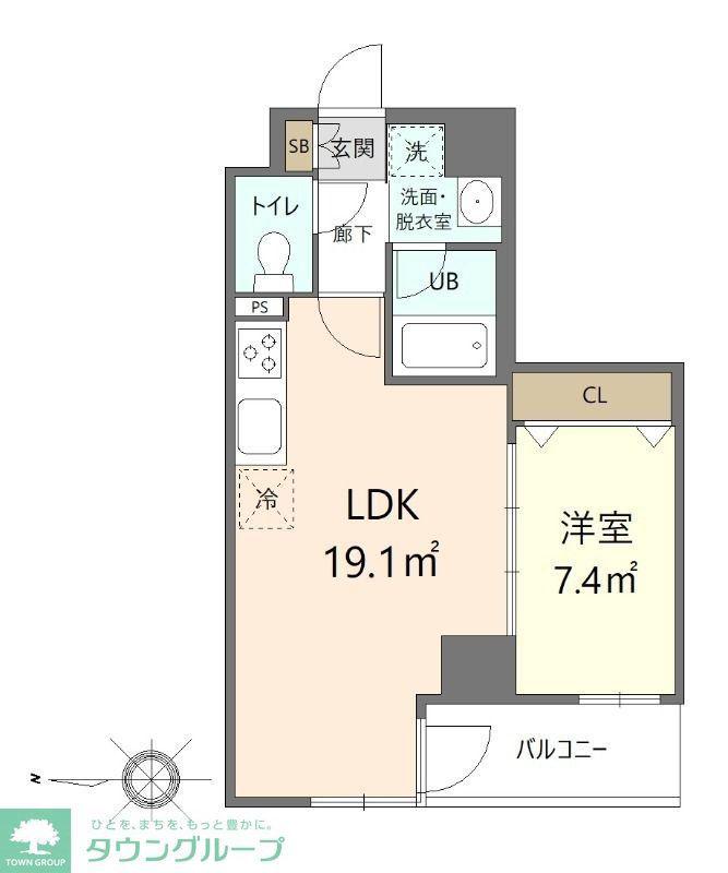 VIVACE KASAI(1LDK/5階)の間取り写真