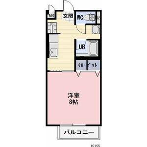 SURPLUS松田(1K/1階)の間取り写真