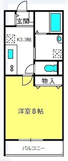 A-STYLE(1K/2階)の間取り写真