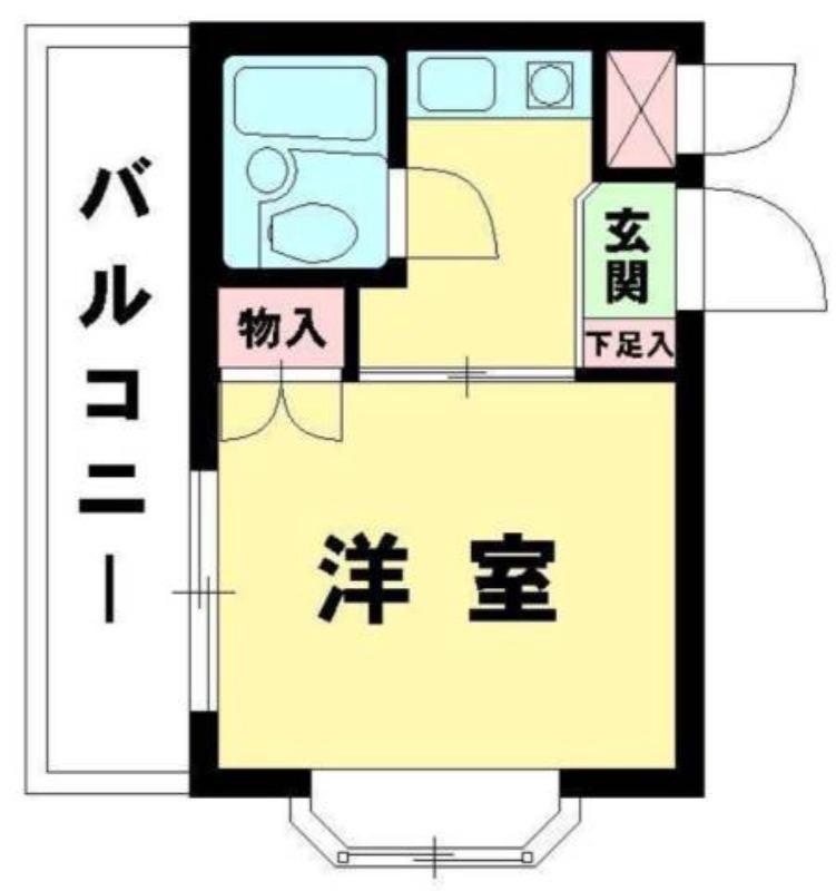 ステーションプラザ多摩川(1K/3階)の間取り写真
