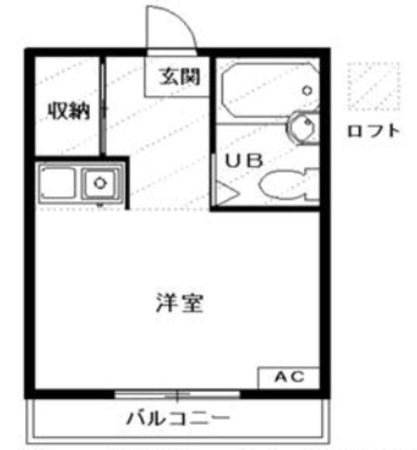 ラスール・イナIII(ワンルーム/1階)の間取り写真