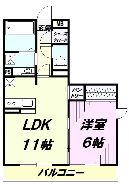 ドルチェヴィータ(1LDK/3階)の間取り写真
