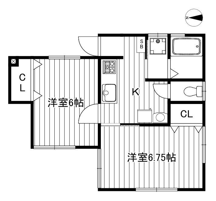 OPAL(2K/2階)の間取り写真