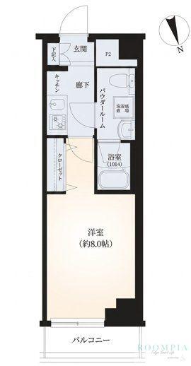 RELUXIA品川中延(1K/3階)の間取り写真
