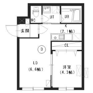 PROGRESS(1LDK/3階)の間取り写真