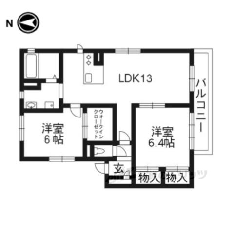 TK FOREST COURT(2LDK/1階)の間取り写真