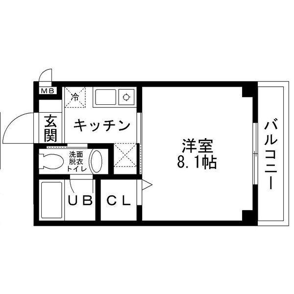 A-ONECOURTOWADA(1K/4階)の間取り写真