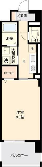 カーサ グランデ(1K/2階)の間取り写真
