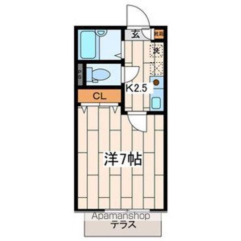 ベル・ヴェール(1K/1階)の間取り写真