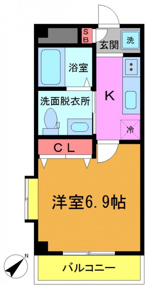 GELATONI浦安 (1K/4階)の間取り写真