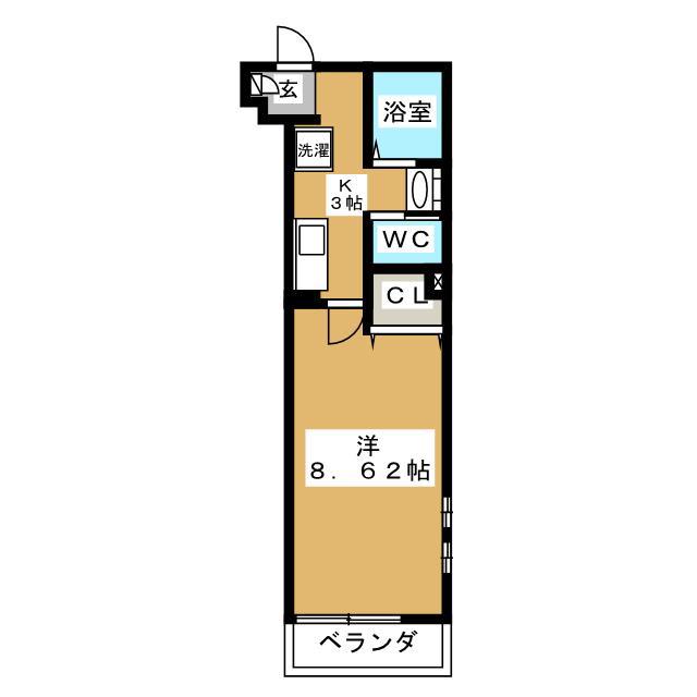 グランドール(1K/1階)の間取り写真