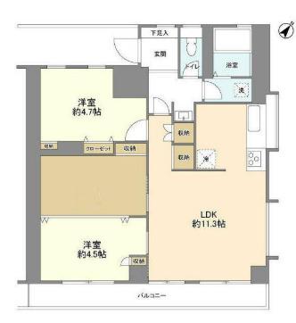メゾンドエビス(3LDK/7階)の間取り写真