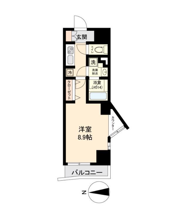 ブランシエスタ金山(1K/3階)の間取り写真